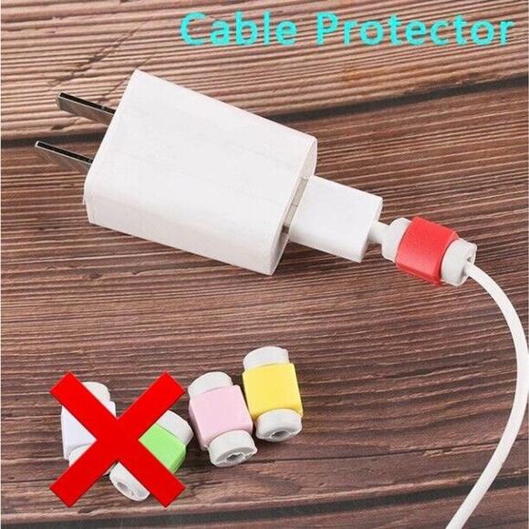 10pcs Colorful USB Charging Cable Line Protectors - Red/Pink/Yellow - Picture 1 of 7